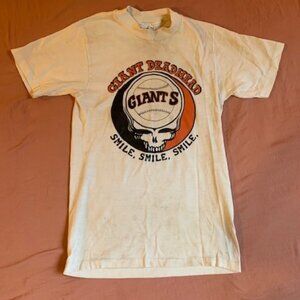 Vintage 90s Grateful Dead x SF Giants T-Shirt – Hanes Fifty-Fifty – Rare Bay Are